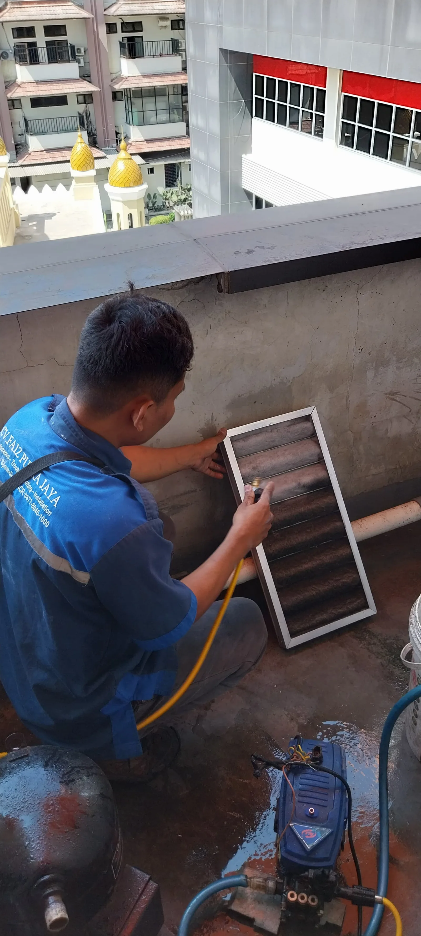 Unit AHU yang ditangani FAIZ COOL AC
